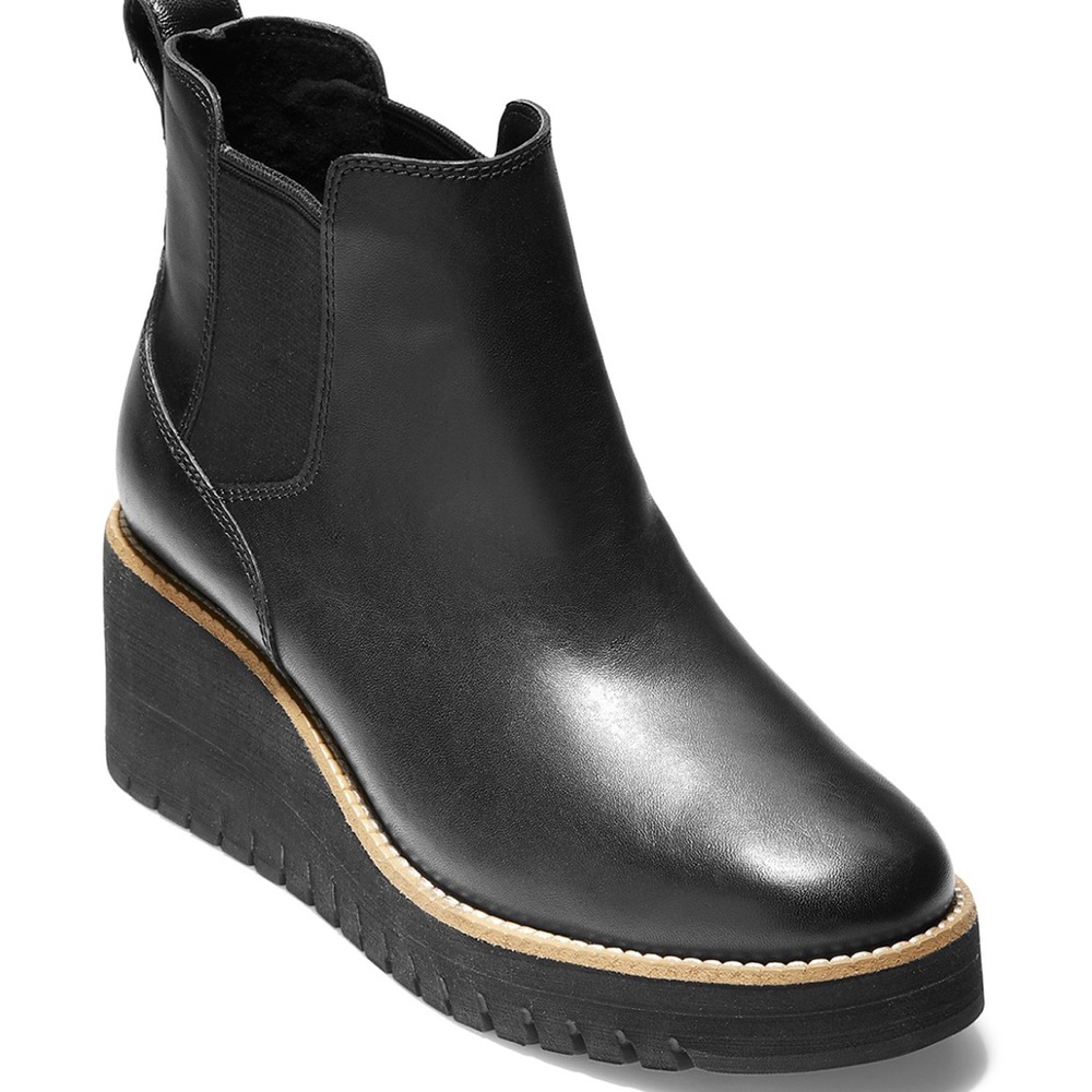 Almost new.  COLE HAAN
Women's ZG City Pull On Wedge booties
